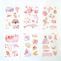 Pink Memories Sticker Set – Watercolor Aesthetic (6 Sheets, A6)