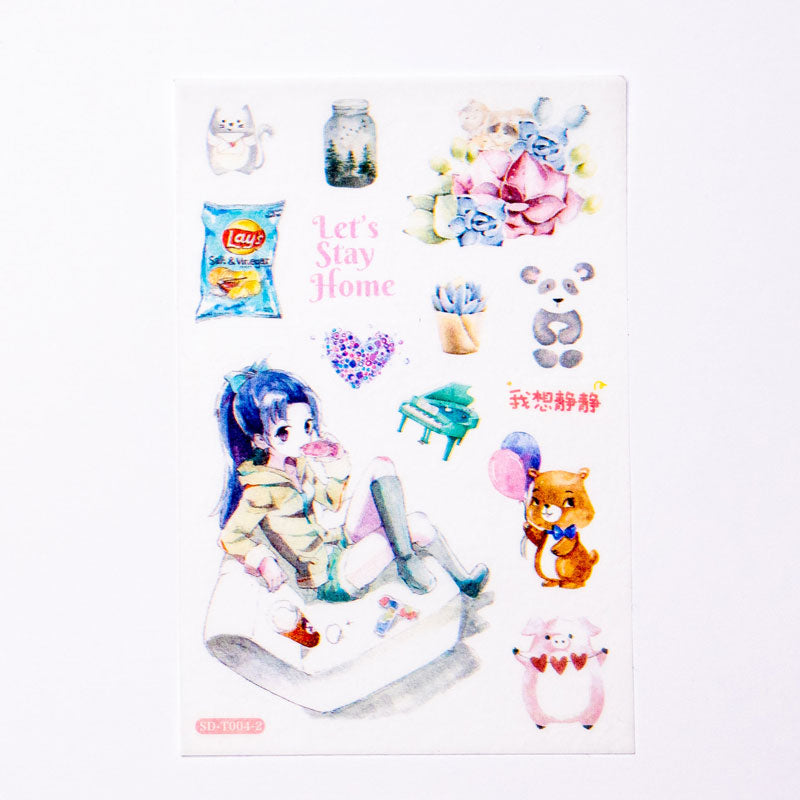 Watercolor Aesthetic Sticker Set – Artistic & Whimsical Designs
