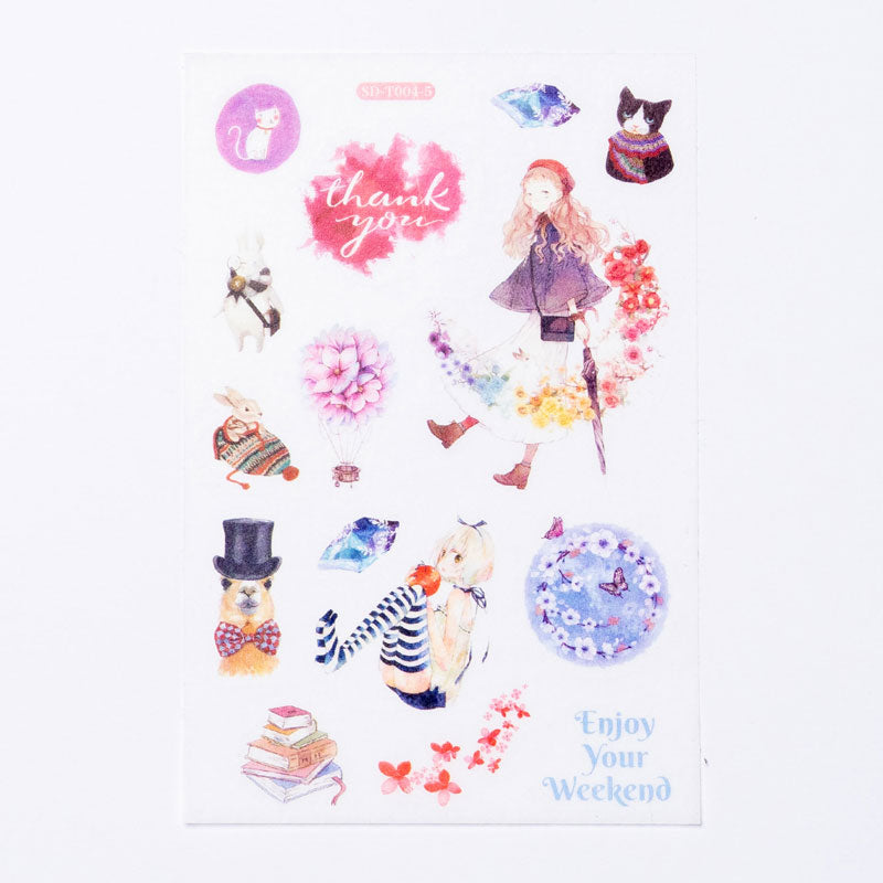 Watercolor Aesthetic Sticker Set – Artistic & Whimsical Designs