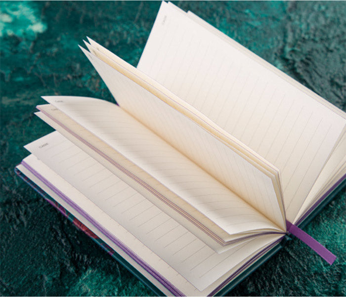 Floral Notebook – Light Brown Faux Leather Cover