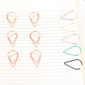 10 Rose Gold Teardrop Paper Clips – Elegant & Stylish