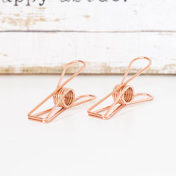 Rose Gold Fishtail Hollow Clip – Stylish & Functional Binder Clips