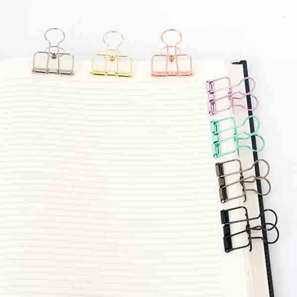 2 Silver Skeleton Binder Clips