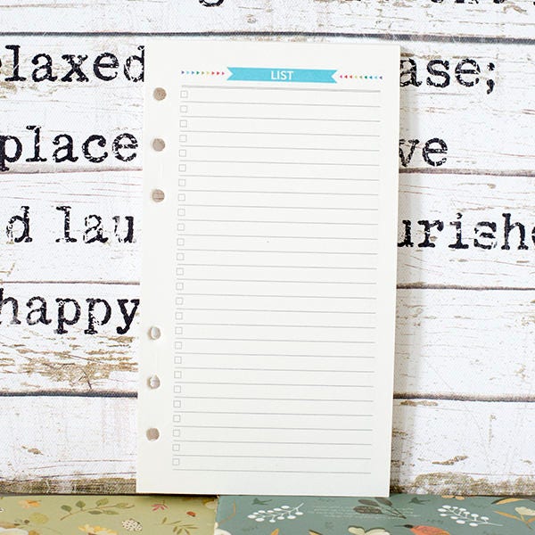 A6 To-Do List Planner Refills
