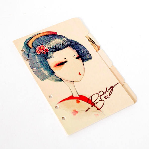 Japanese Design Planner Dividers – Elegant A6 Index Set