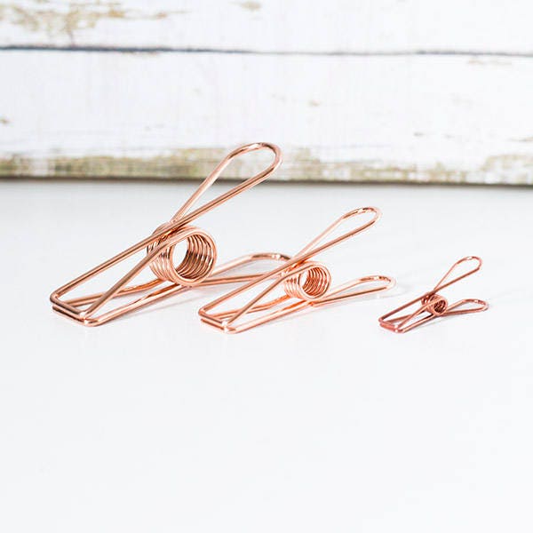 Rose Gold Fishtail Hollow Clip – Stylish & Functional Binder Clips