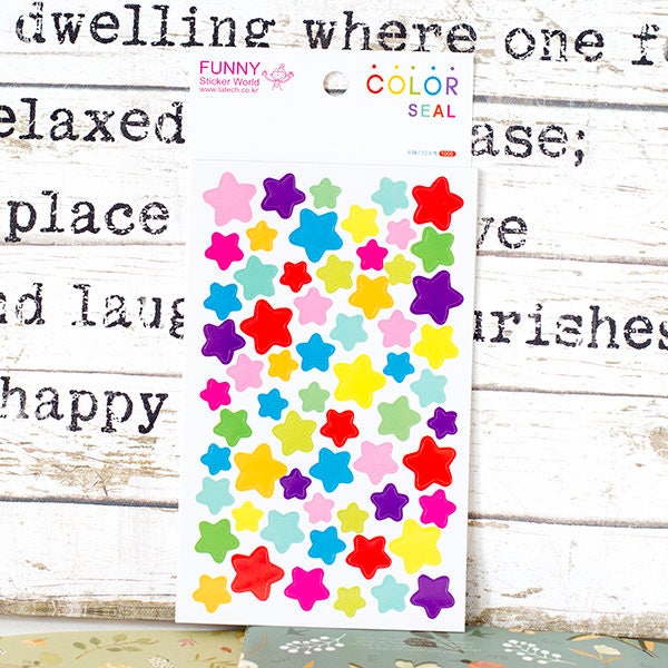 6 sticker Star Sheets