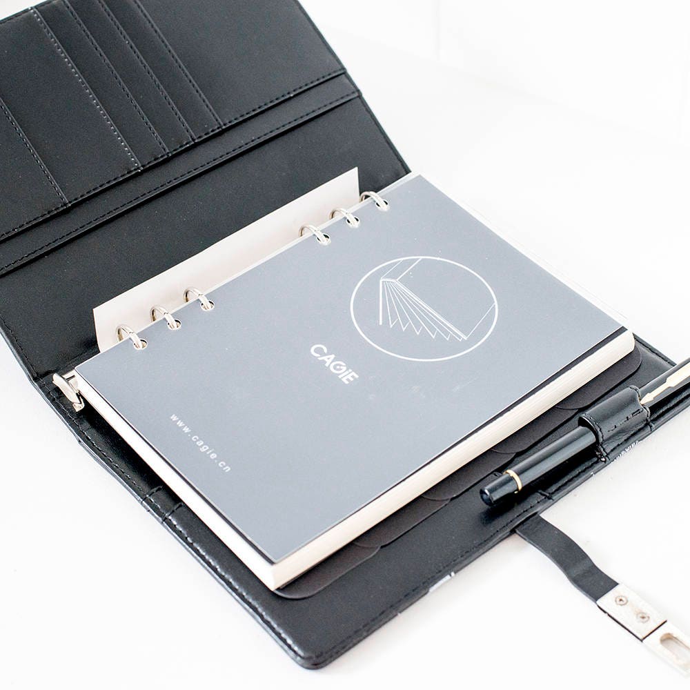 A5 Black With White Birds Diary
