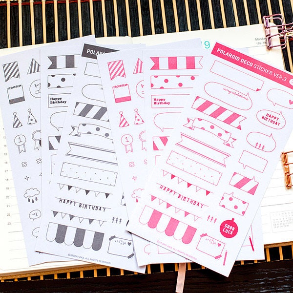 6 SHEETS Deco stickers