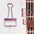 2 Purple Skeleton Binder Clips