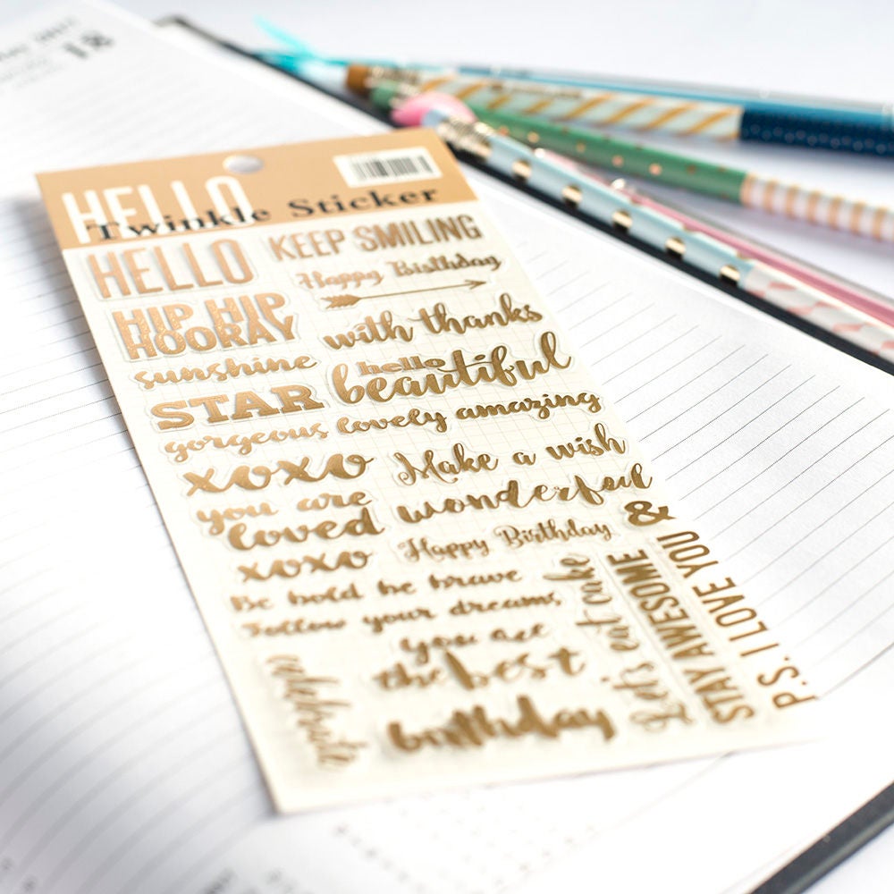 Stickers - Be Positive Gold Foil