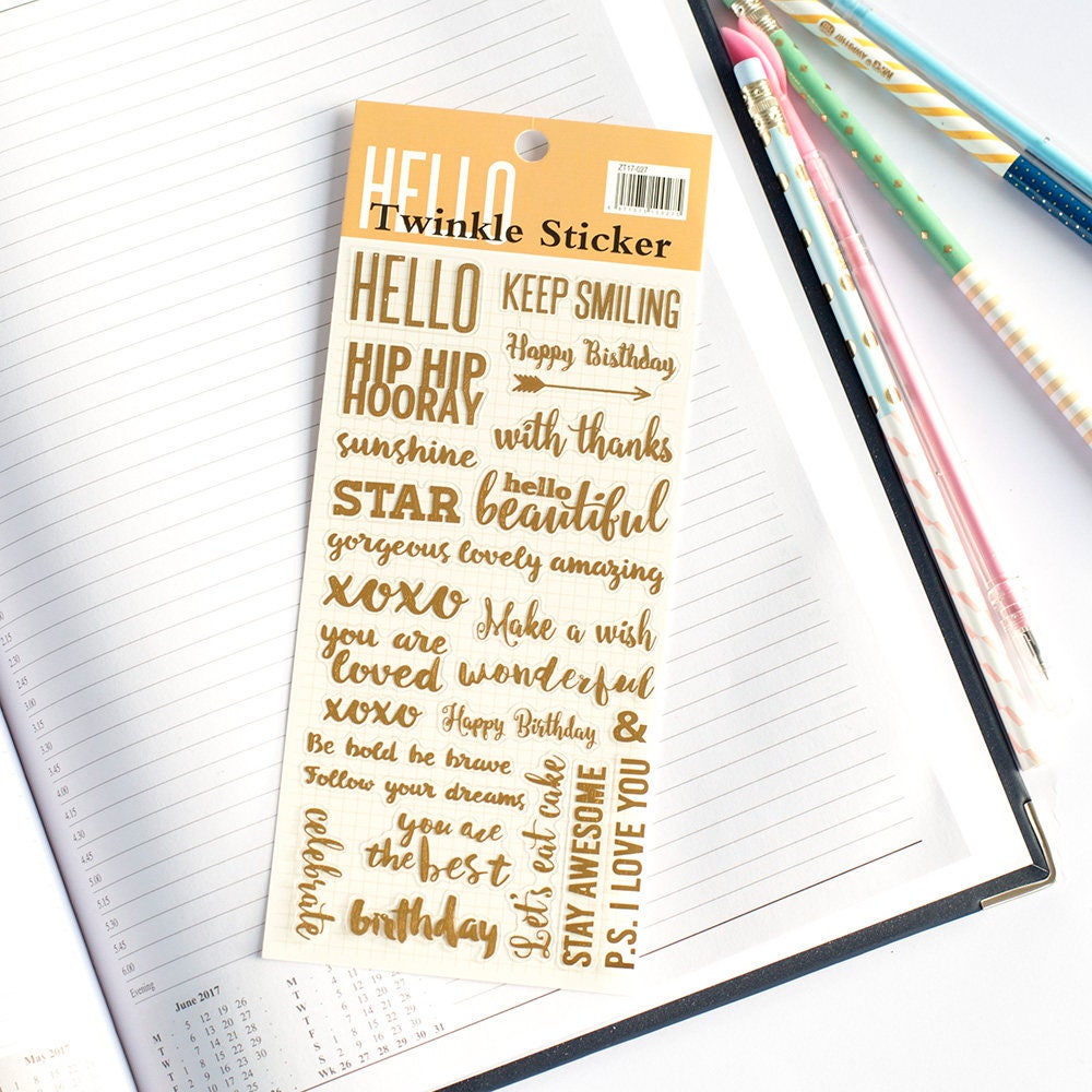 Stickers - Be Positive Gold Foil