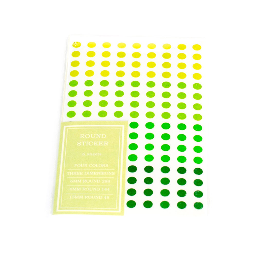 Dot Stickers Green Open