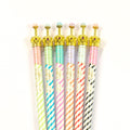 Striped Collection Crown Pens – Elegant & Stylish