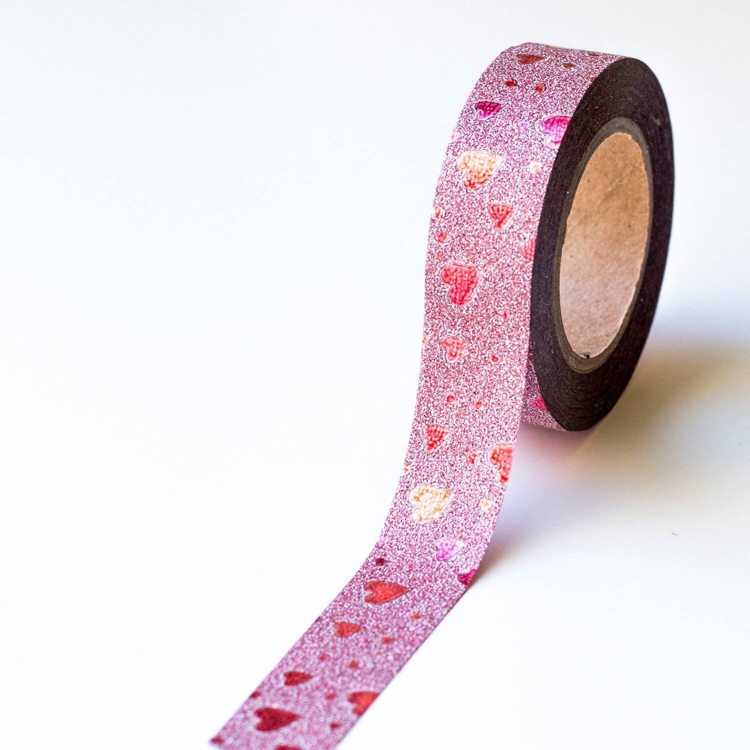 Glitter Red Heart Washi Tape – Sparkly & Romantic