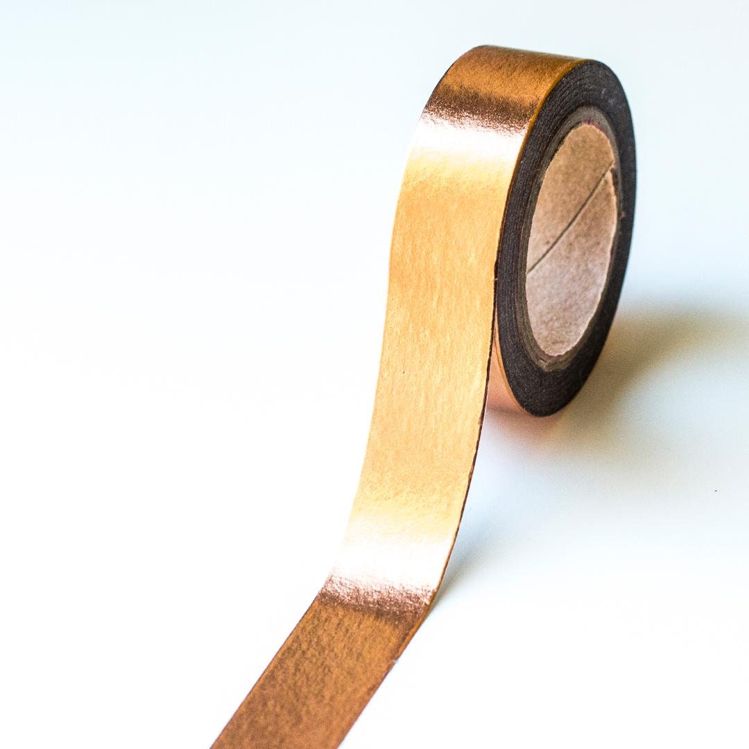 Metallic Rose Gold Foil Washi Tape – Elegant Decorative Tape