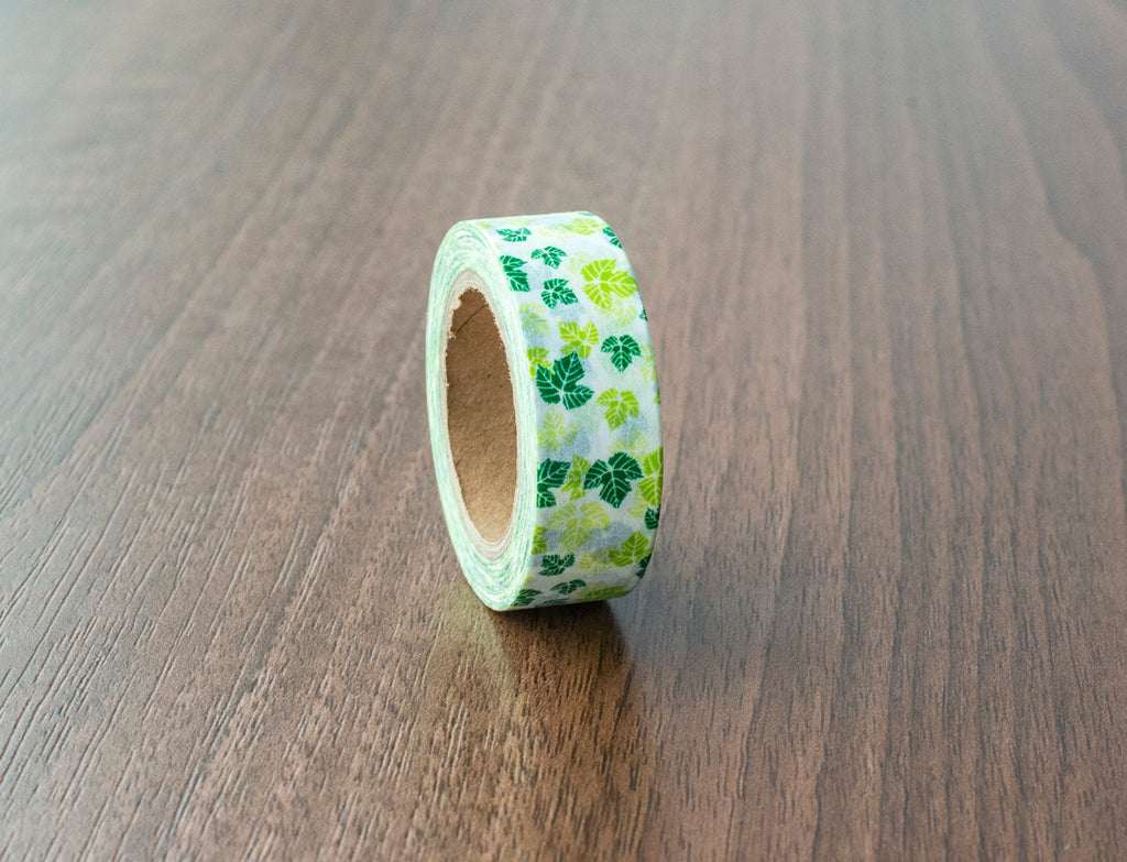 Green Leaf Washi Tape – Nature-Inspired Decorative Craft Tape