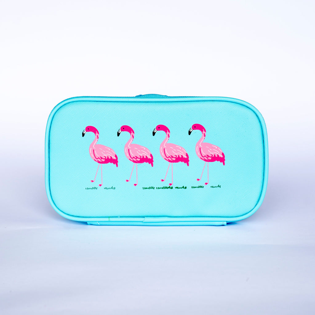 Flamingo Blue Pencil Case
