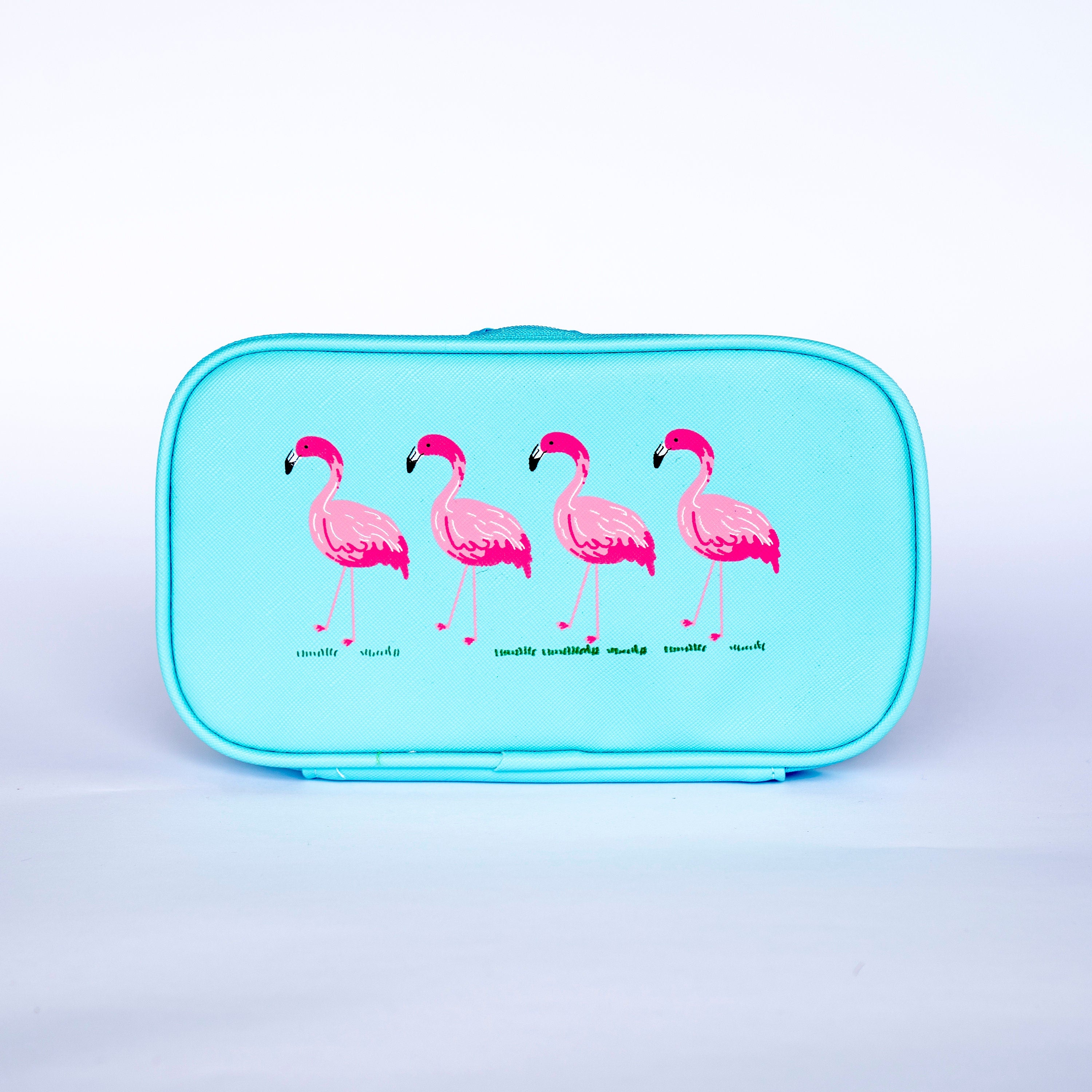 Flamingo Blue Pencil Case