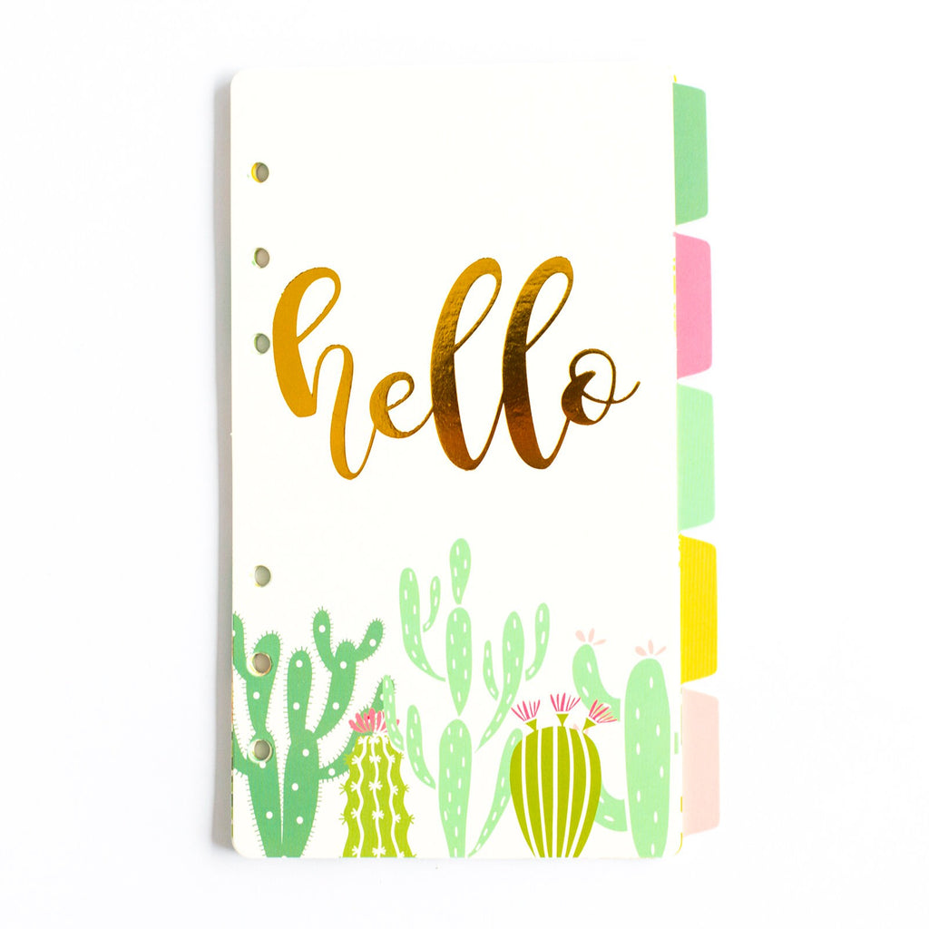 Cactus & Tropical Planner Dividers – A5 & A6