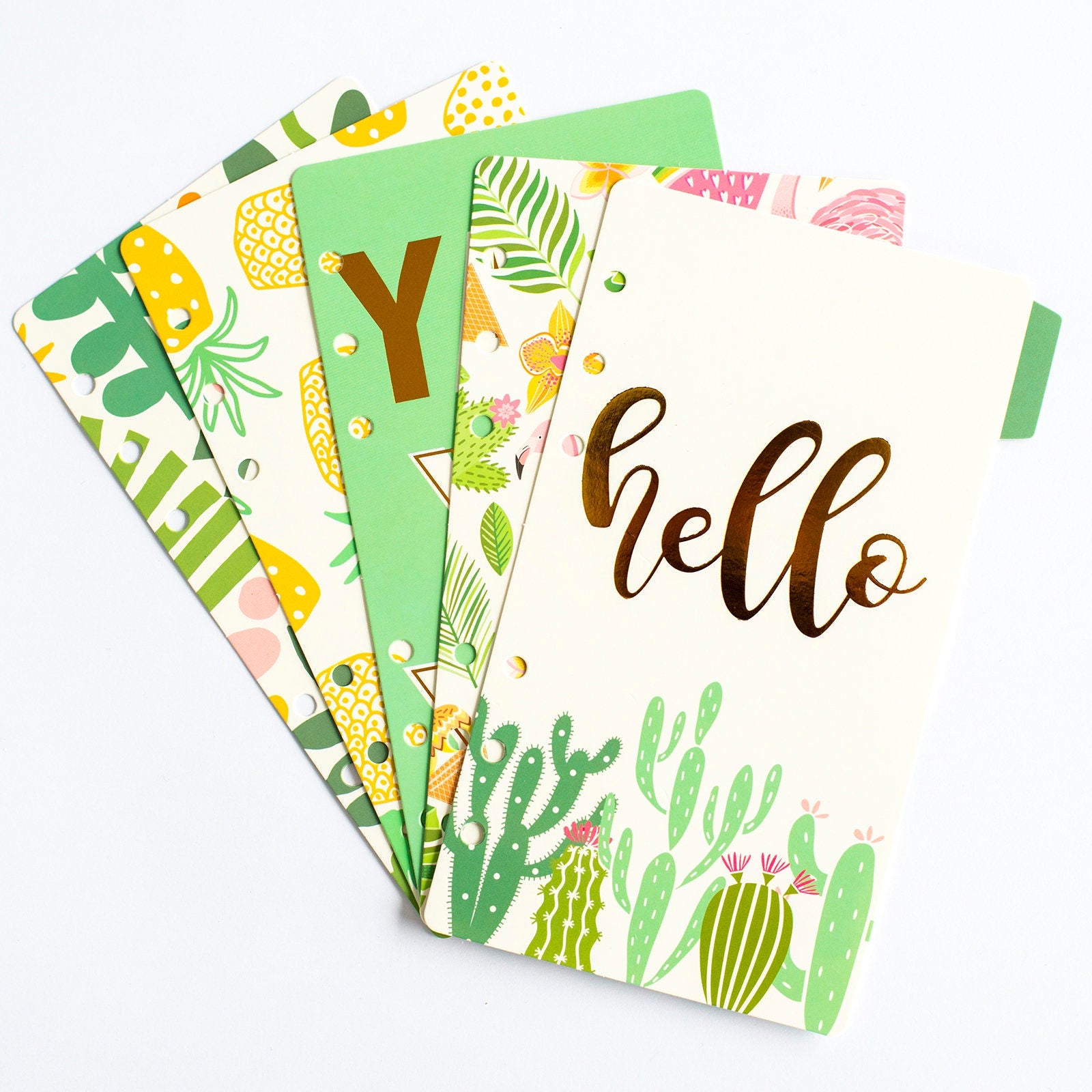 Cactus & Tropical Planner Dividers – A5 & A6