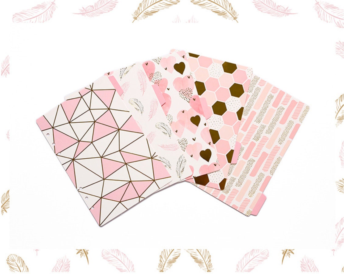 Pink Planner Dividers – A5 & A6 Sizes