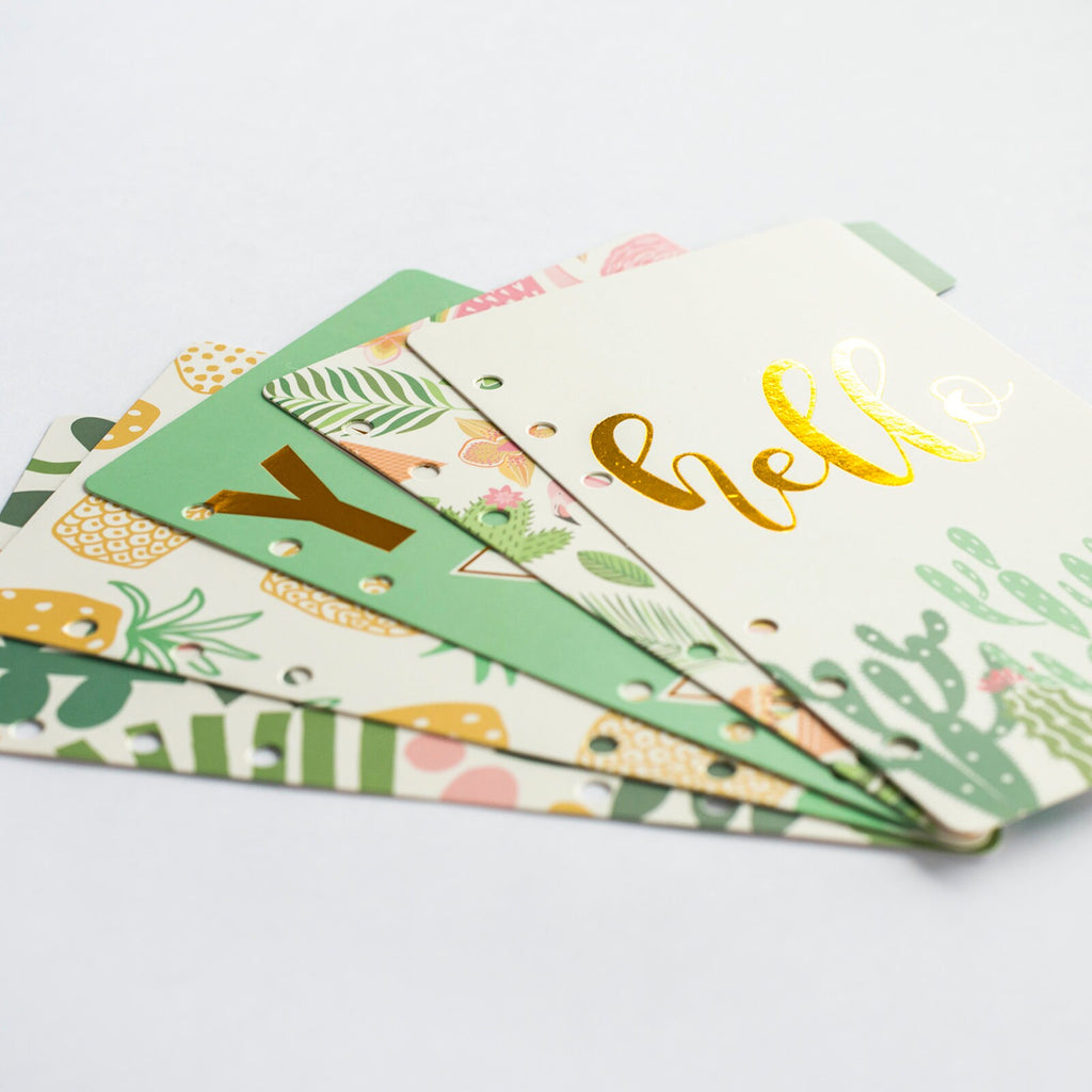 Cactus & Tropical Planner Dividers – A5 & A6