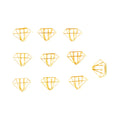10 Rose Gold Diamond Shaped Paper Clips