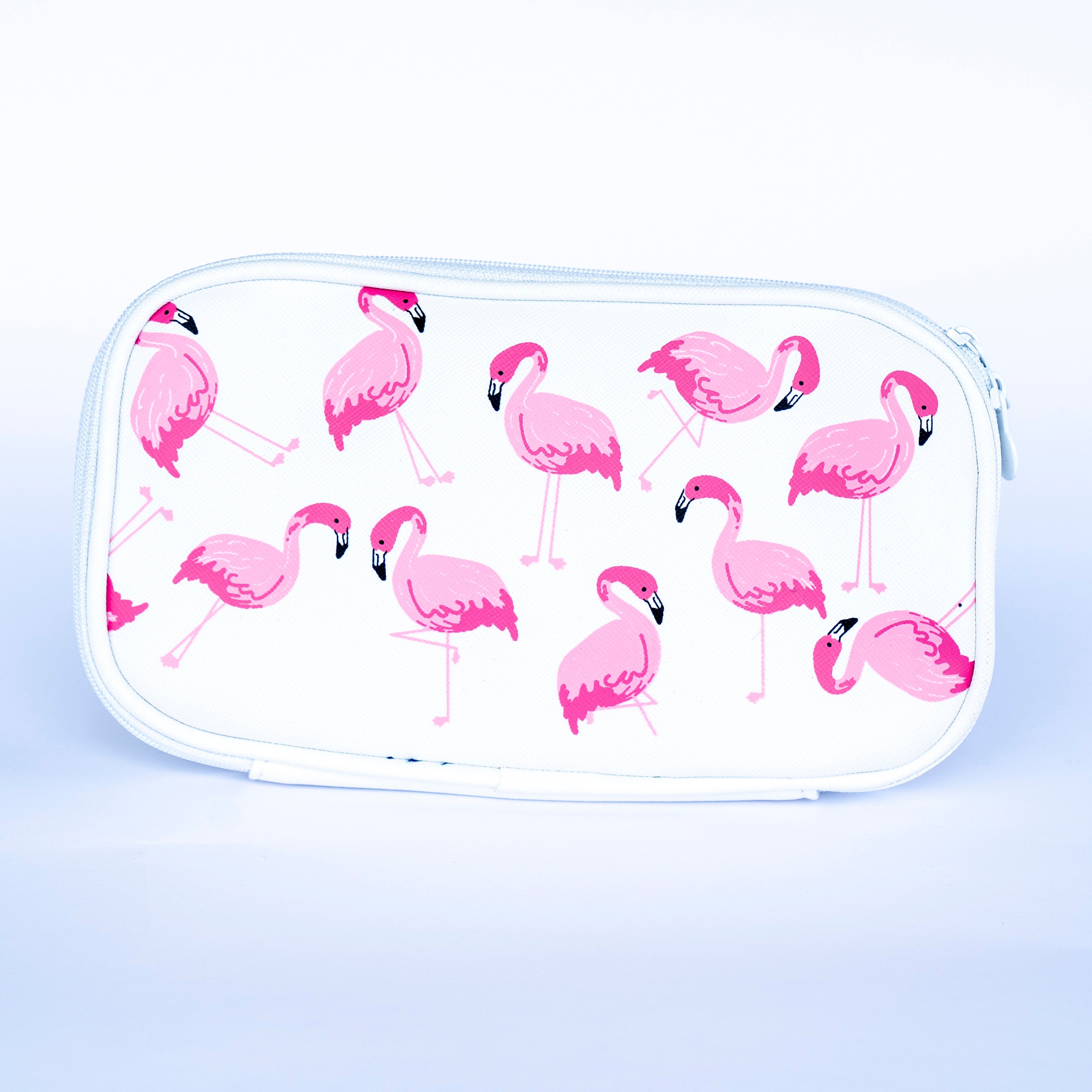 White Flamingo Pencil Case – Stylish & Spacious Stationery Organizer