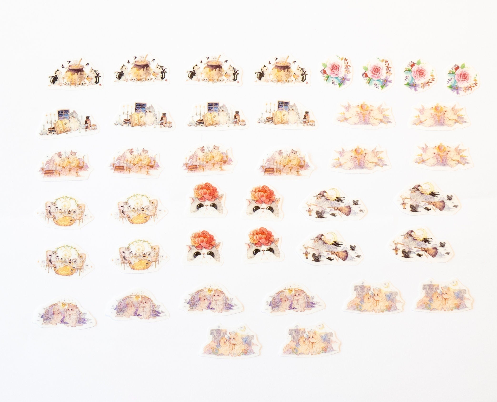 40  Cute Cat Deco Sticker Set