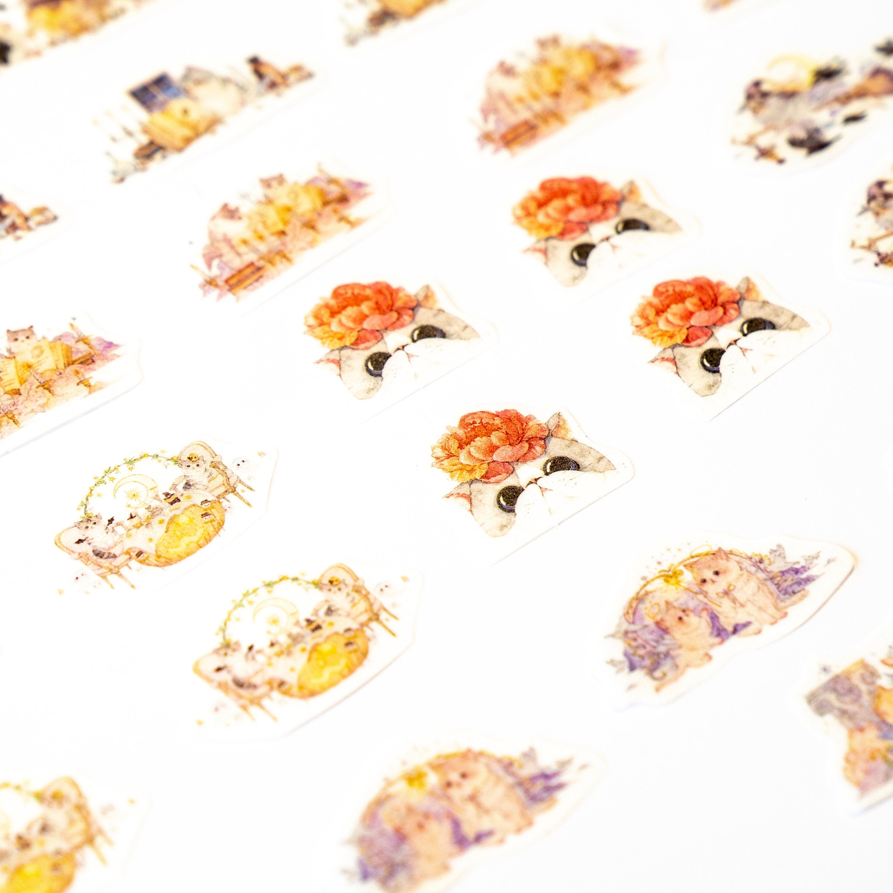 40  Cute Cat Deco Sticker Set