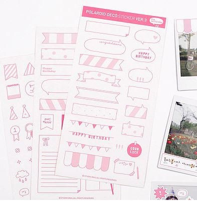 6 SHEETS Deco stickers