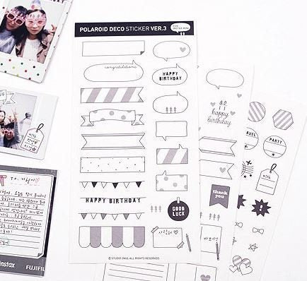 6 SHEETS Deco stickers