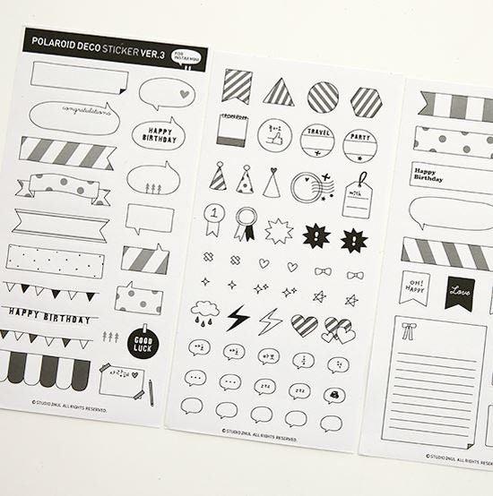 6 SHEETS Deco stickers