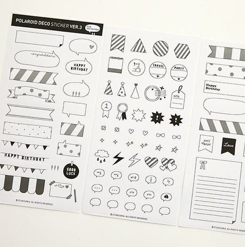 6 SHEETS Deco stickers
