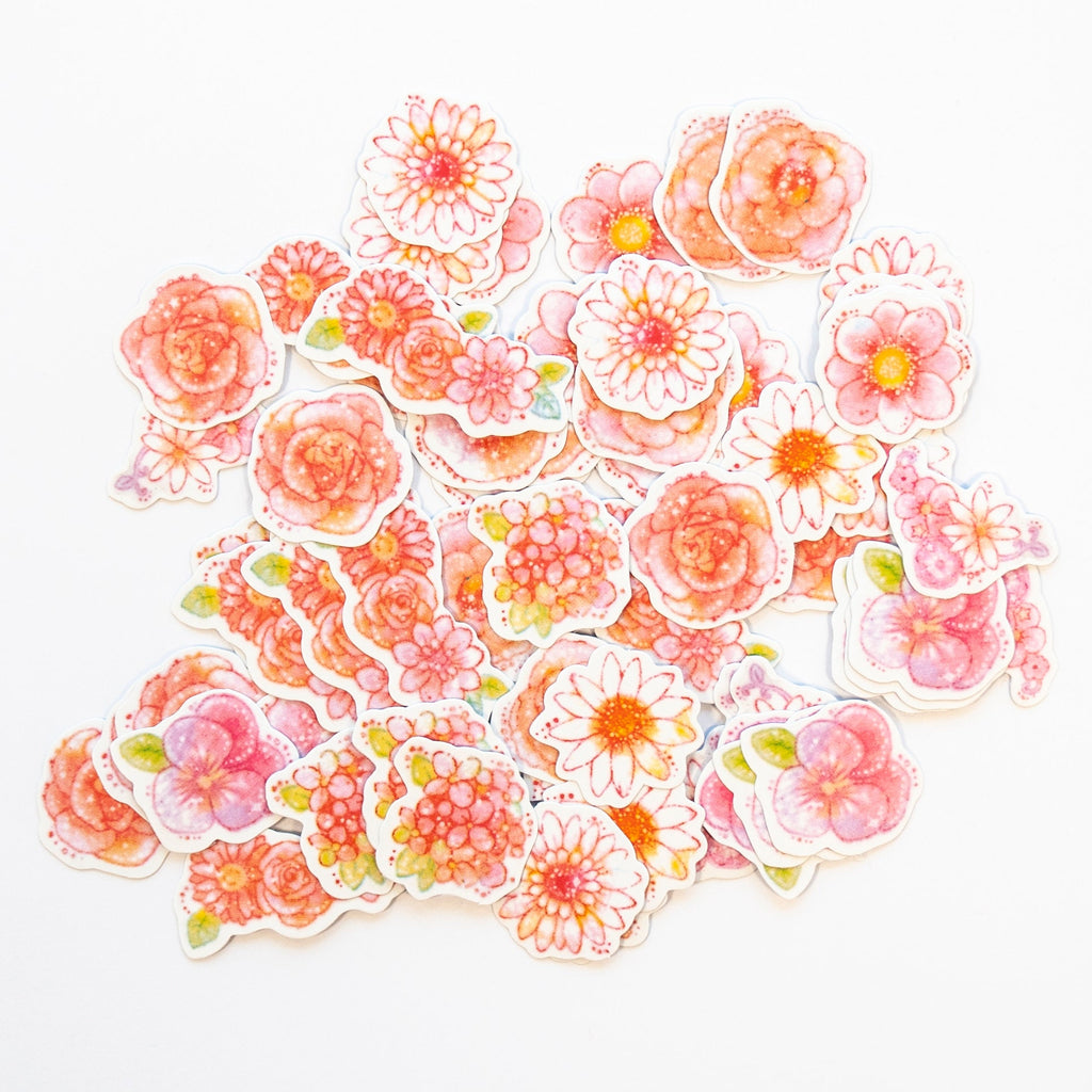 Pastel Flower Stickers Pack