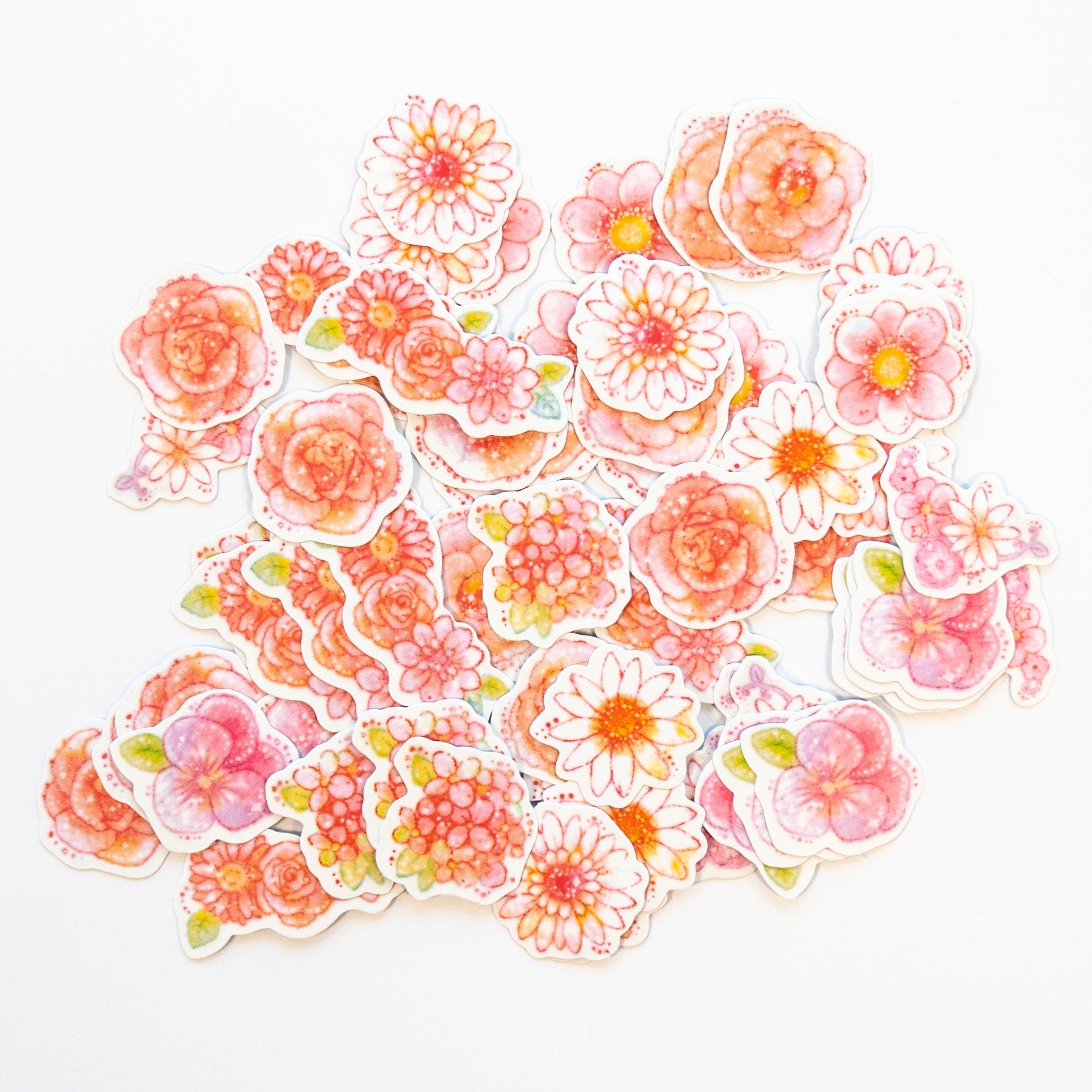 Pastel Flower Stickers Pack