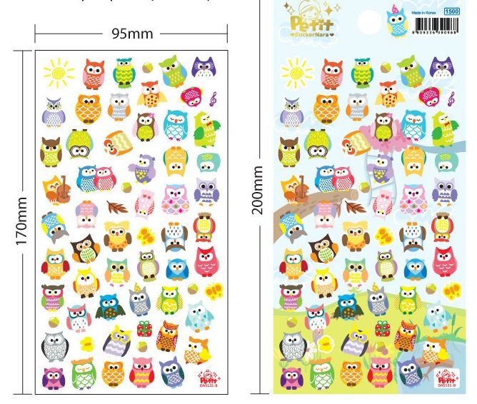Owls Scrapbooking Stickers
