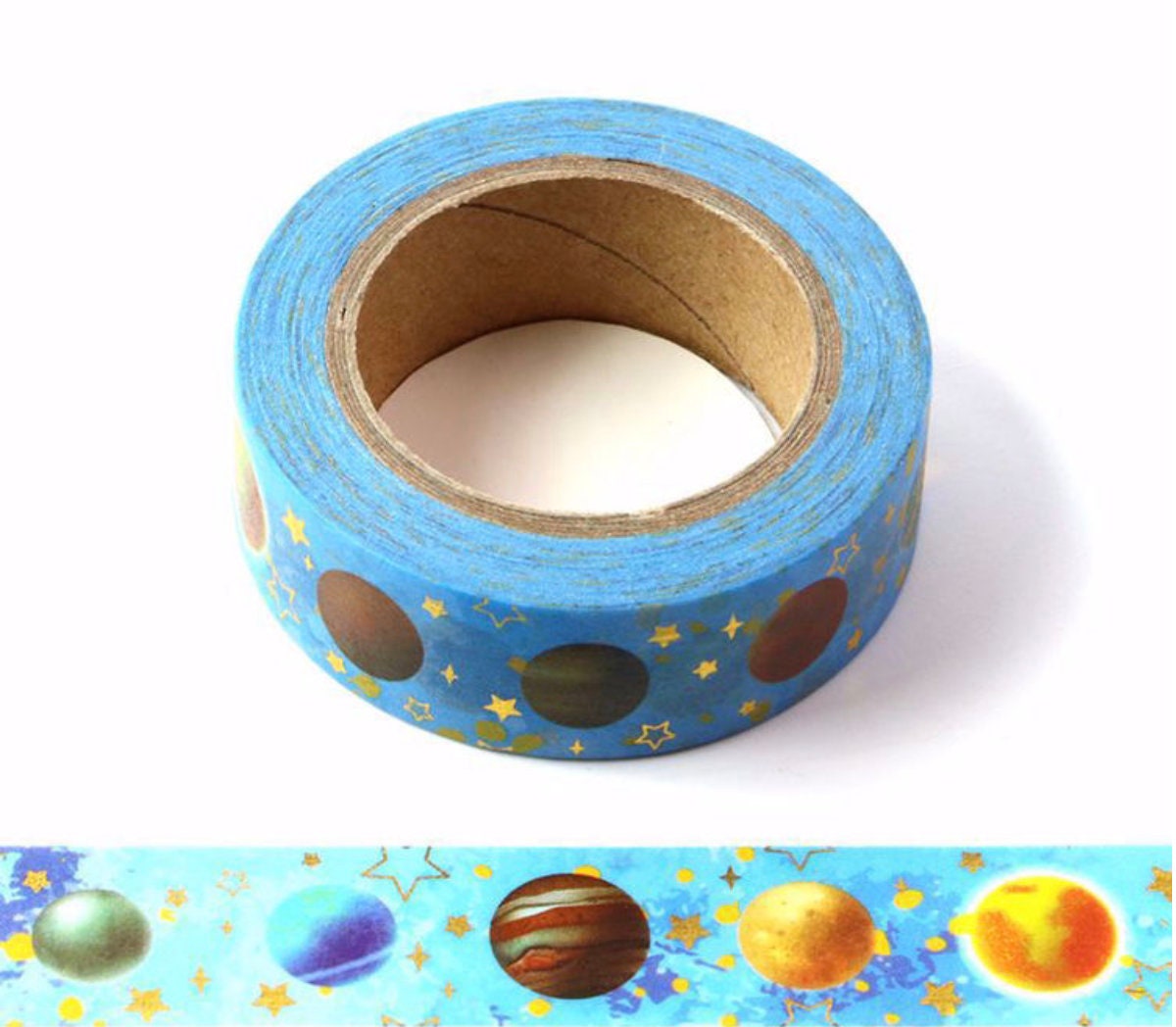 Foil Stars & Planets Washi Tape – Cosmic & Stylish