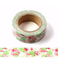 Red Flamingo Washi Tape with Gold Foil Dots – Elegant & Fun Decorative Tape