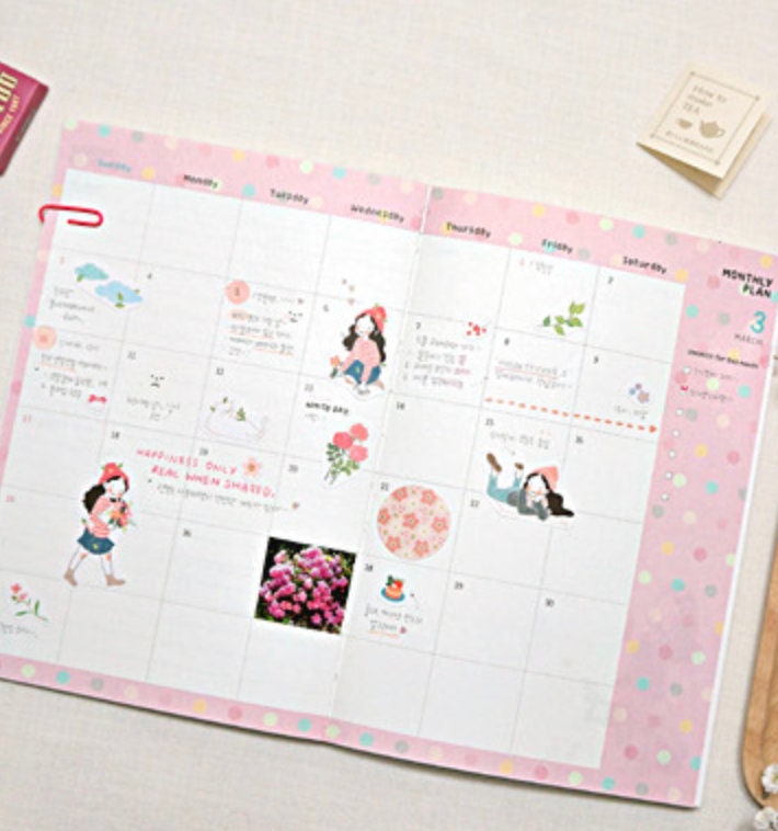 6 Sheet Sticker Set With Girl Garden And Cute Animals