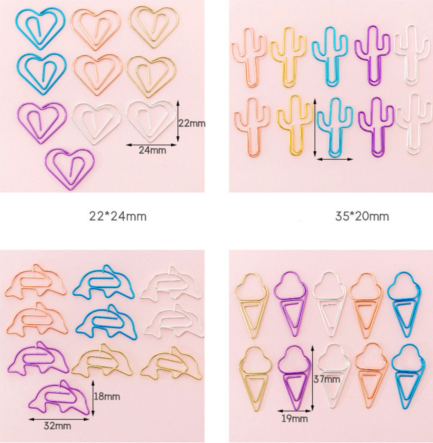 10-Piece Paperclip Set – Fun & Playful Designs