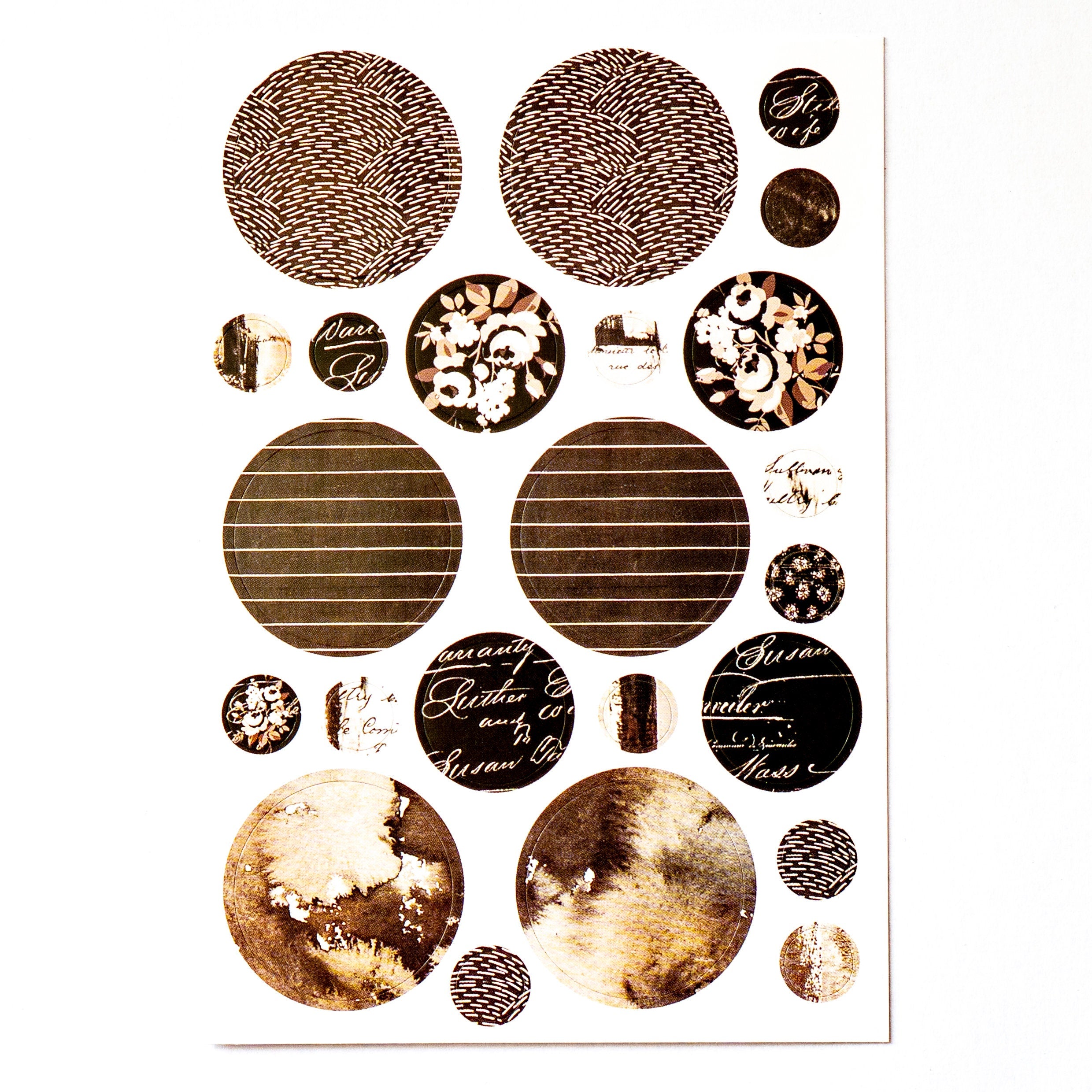 3 Sheets Decorating Round Stickers