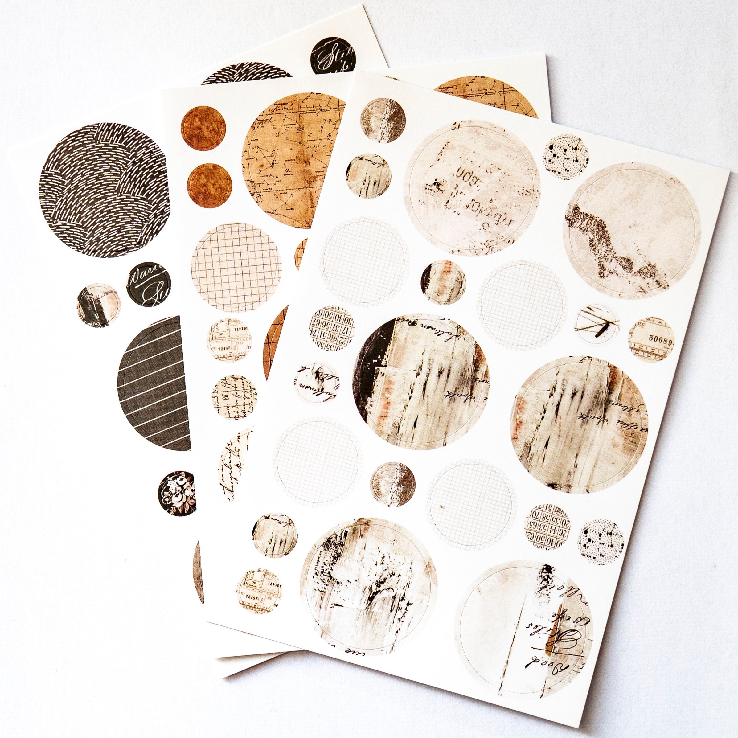 3 Sheets Decorating Round Stickers