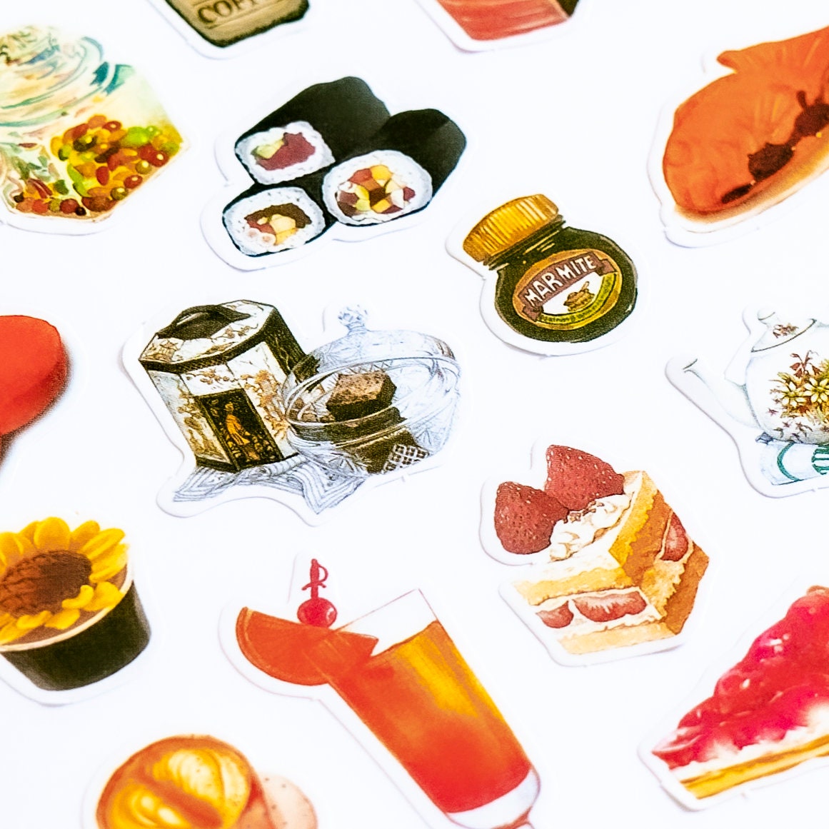 57 Food Deco Stickers With Cocktails
