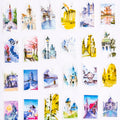 Deco Travel Stickers With Famous Landmarks