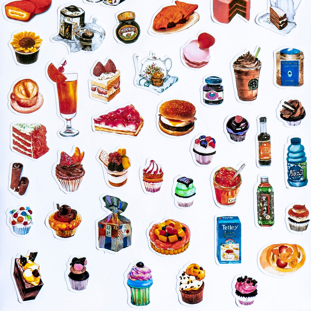 57 Food Deco Stickers With Cocktails
