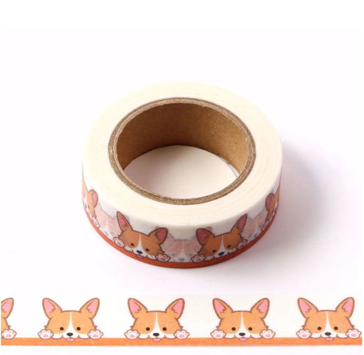 Adorable Corgi Washi Tape – Cute Decorative Crafting Tape