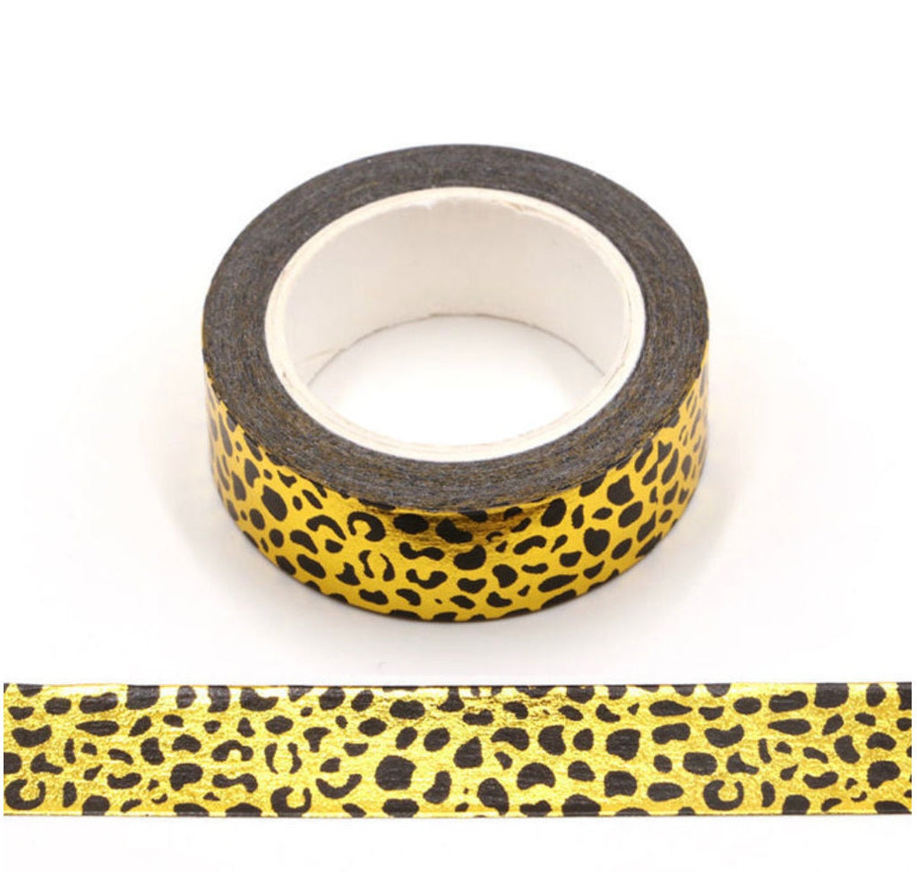 Leopard Gold Foil Print Washi Tape