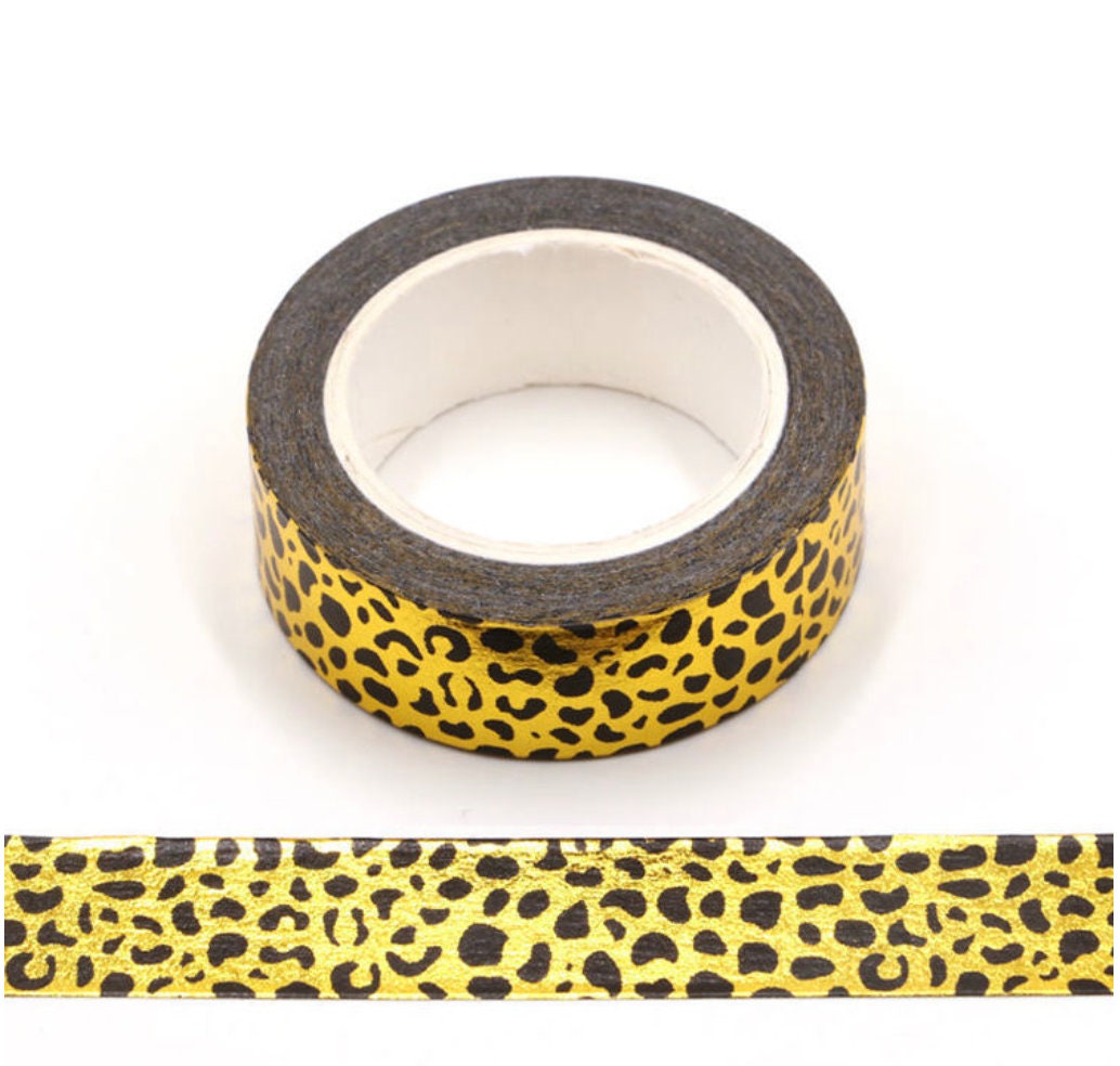 Leopard Gold Foil Print Washi Tape